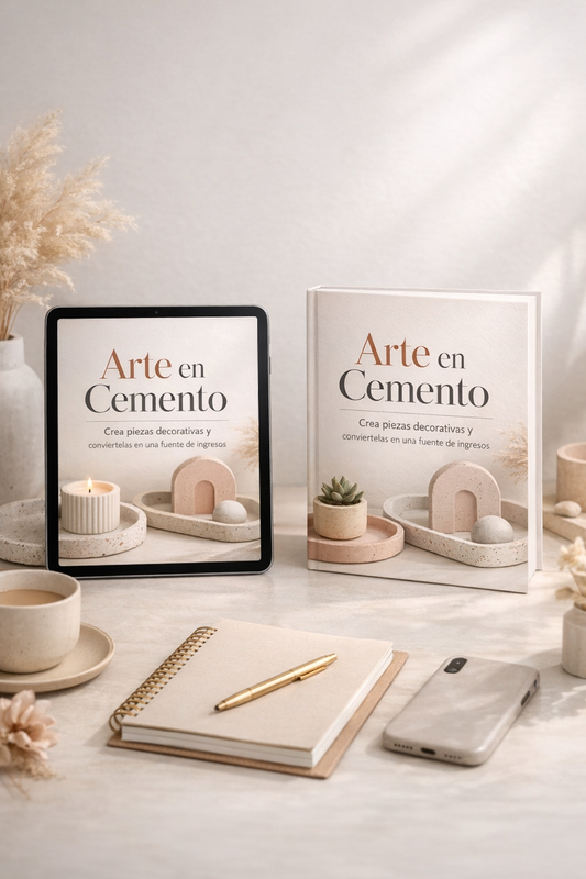 Manual Profesional de Arte en Cemento + 3 Bonos de Regalo